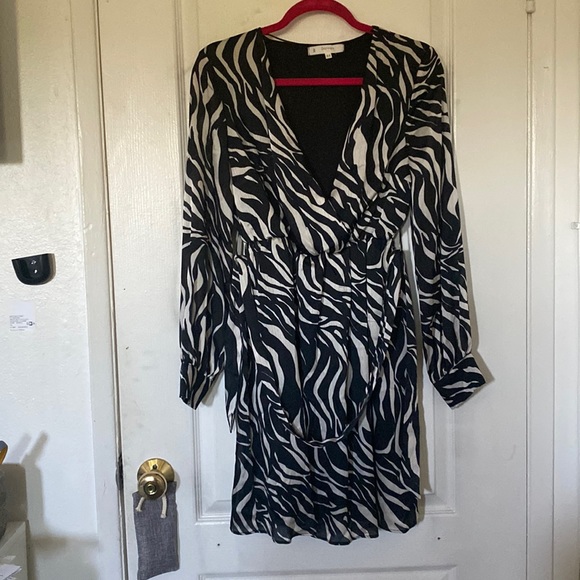 Zebra Wrap Dress - Picture 1 of 2